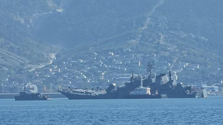 Ukrainian Drone Attack  Russian Black Sea Base Damaging Warships